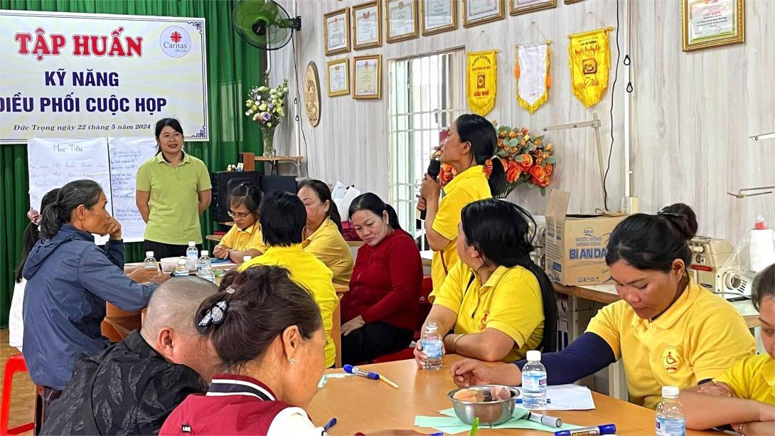 CHƯƠNG TRÌNH TẬP HUẤN KĨ NĂNG ĐIỀU PHỐI CUỘC HỌP TẠI HỘI NGƯỜI KHUYẾT TẬT ĐỨC TRỌNG